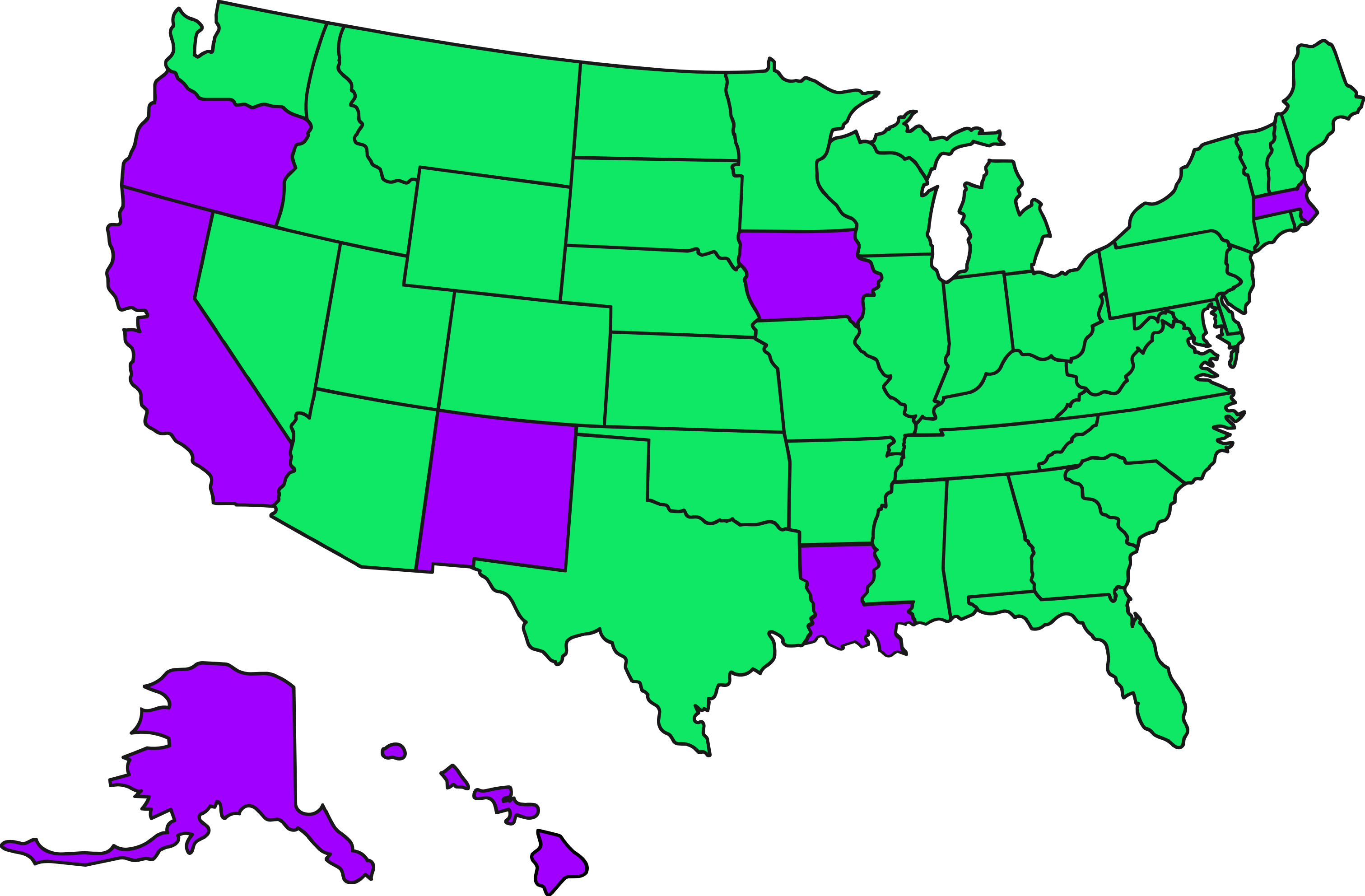 Map showing states where Dr. Courtney Domenico is licensed to practice